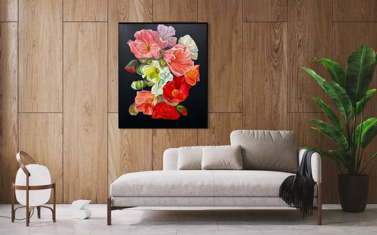 Original Abstract Expressionism Floral Painting by Inna Sumina