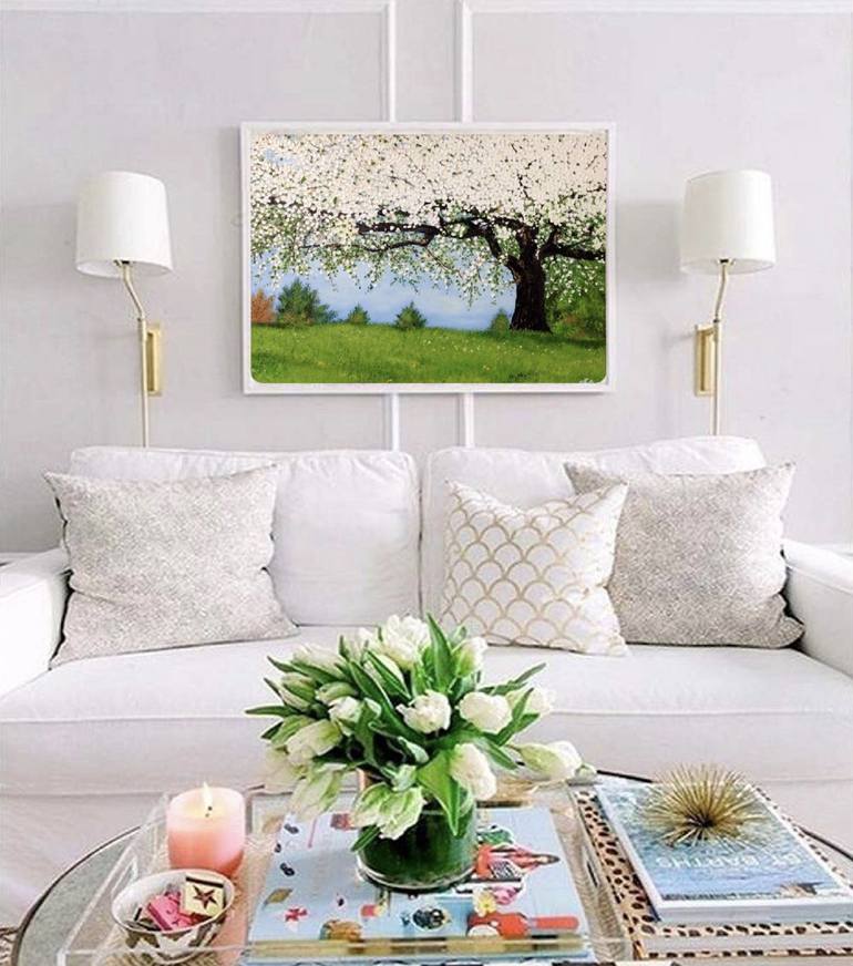 Original Fine Art Tree Painting by Yuliia Kravets