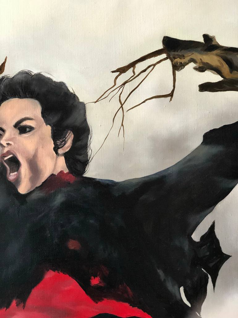 Original Figurative Pop Culture/Celebrity Painting by Yuliia Kravets