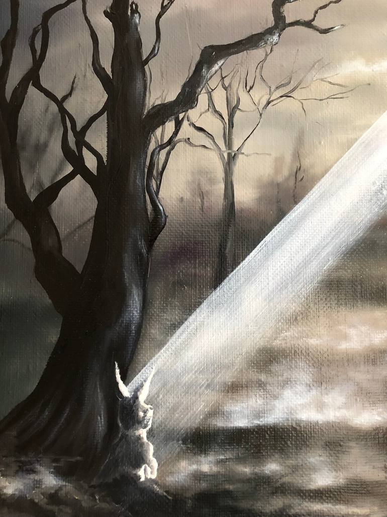 Original Figurative Landscape Painting by Yuliia Kravets