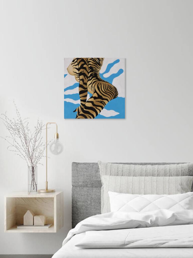 Original Contemporary Nude Painting by Nrunser Fine Art