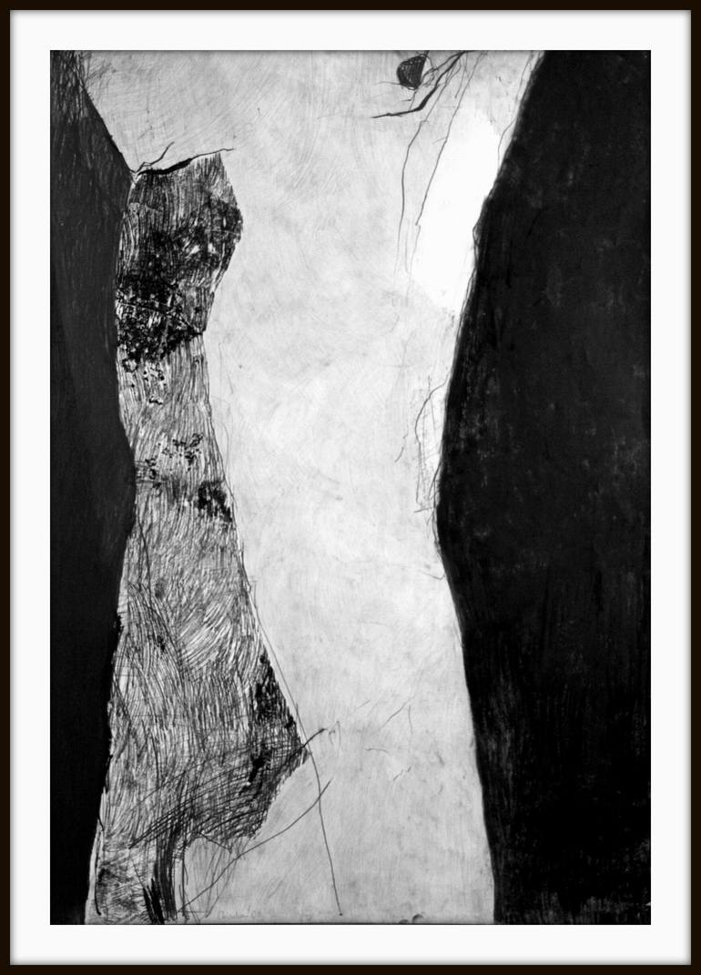 Original Abstract Nude Printmaking by Joanna Chimka-PawłOwska