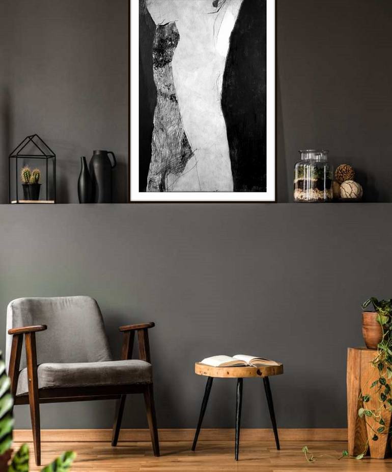 Original Abstract Nude Printmaking by Joanna Chimka-PawłOwska