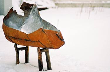 Original Abstract Boat Sculpture by Joanna Chimka-Pawłowska