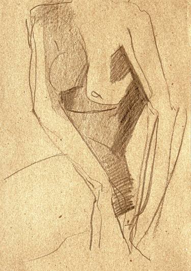 Original Figurative Nude Drawings by Joanna Chimka-Pawłowska