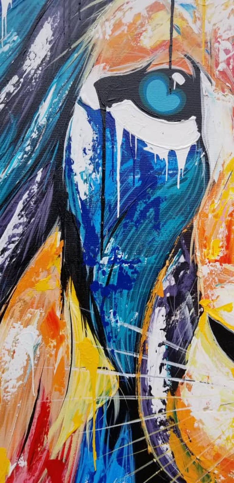 Original Abstract Animal Painting by Kevin Jjagwe