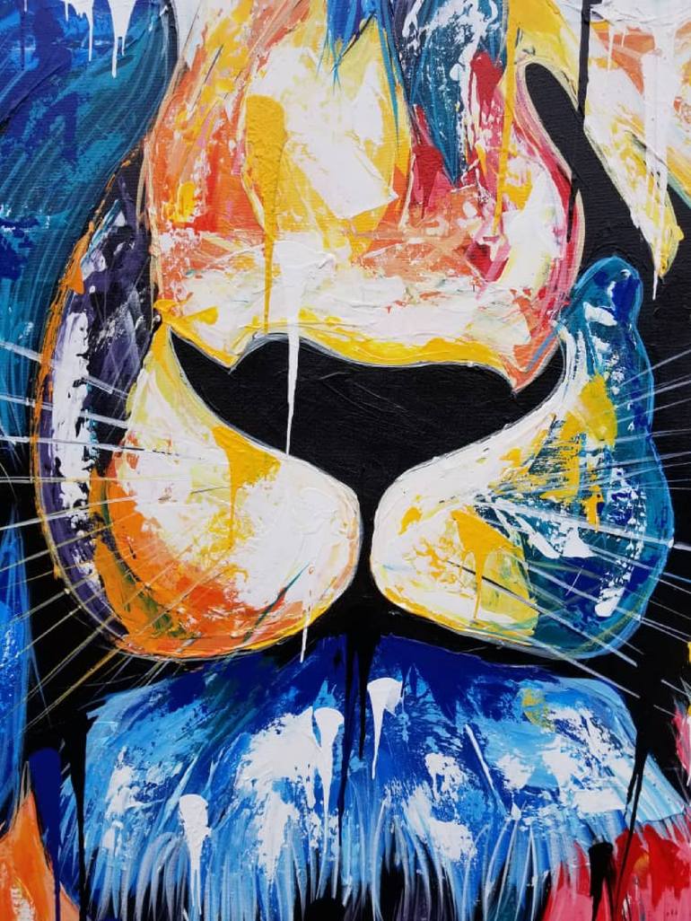 Original Abstract Animal Painting by Kevin Jjagwe