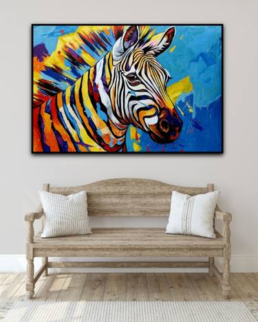 Cute zebra- wall art decor thumb