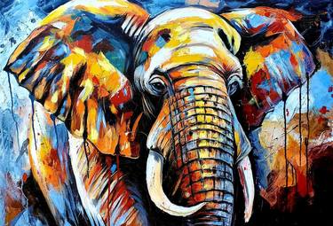 Original Abstract Animal Paintings by Kevin Jjagwe