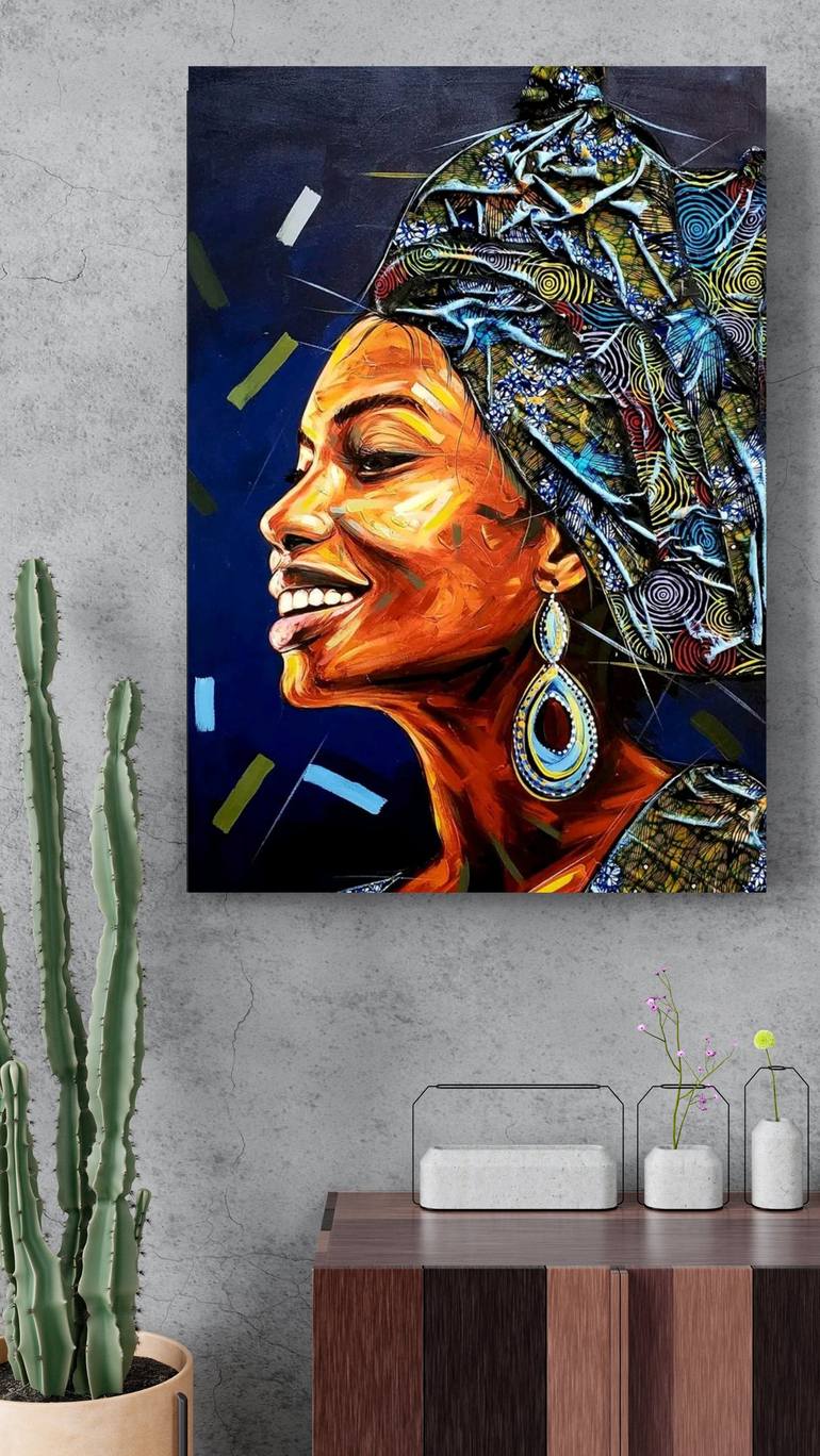 Original Contemporary Portrait Mixed Media by Kevin Jjagwe