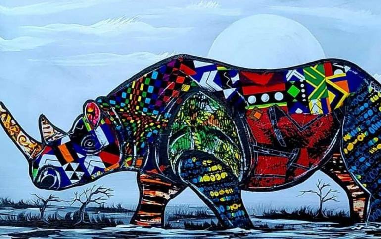 Print of Contemporary Landscape Mixed Media by Kevin Jjagwe