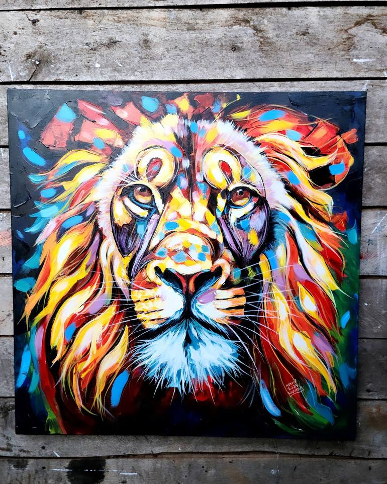 Original Abstract Animal Painting by Kevin Jjagwe