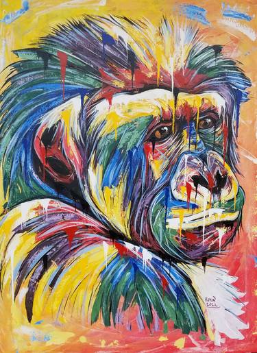 Original Expressionism Animal Paintings by Kevin Jjagwe