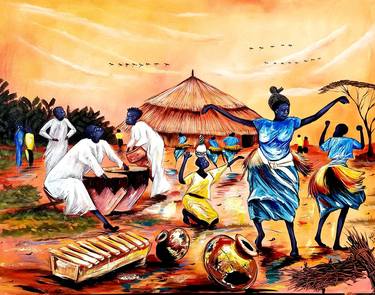 Print of Expressionism People Paintings by Kevin Jjagwe