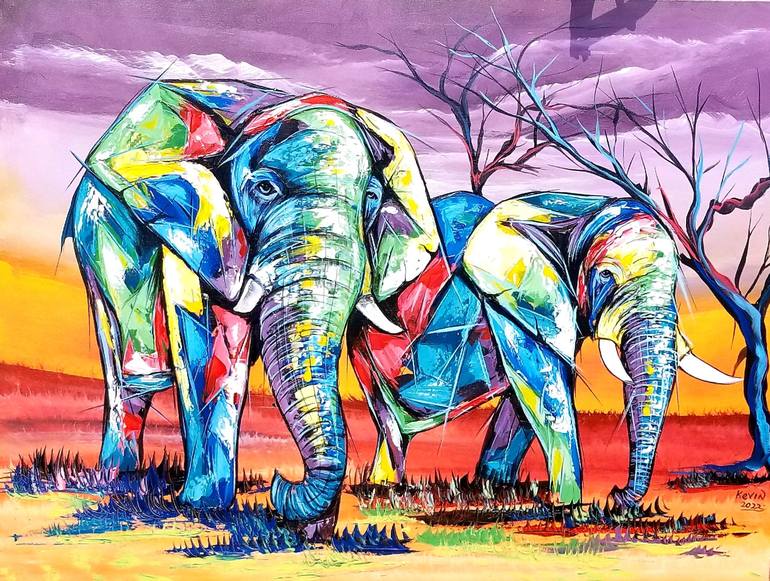 Elephants of dreamland - Print