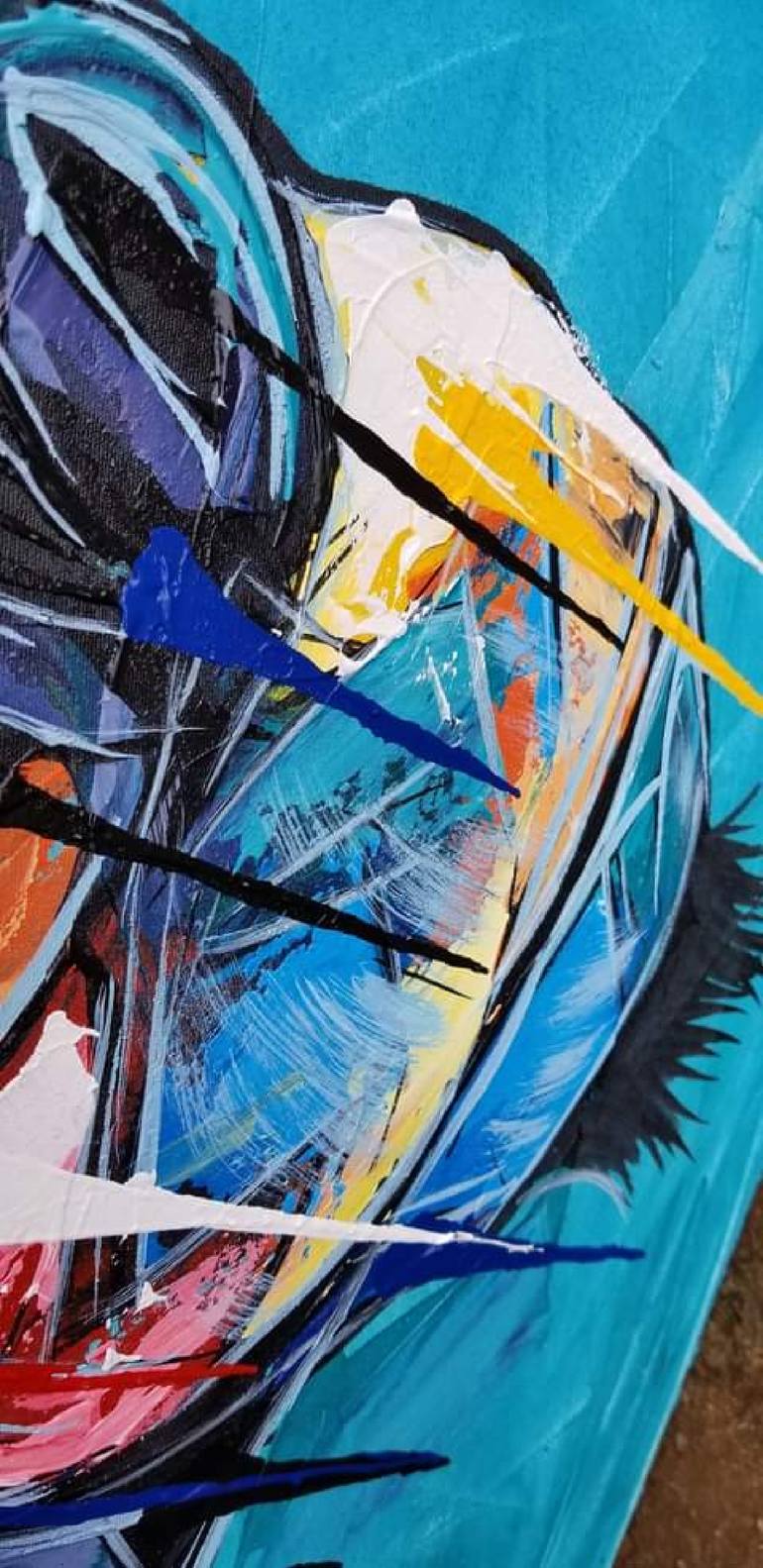 Original Abstract Animal Painting by Kevin Jjagwe