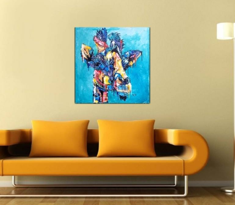 Original Abstract Animal Painting by Kevin Jjagwe