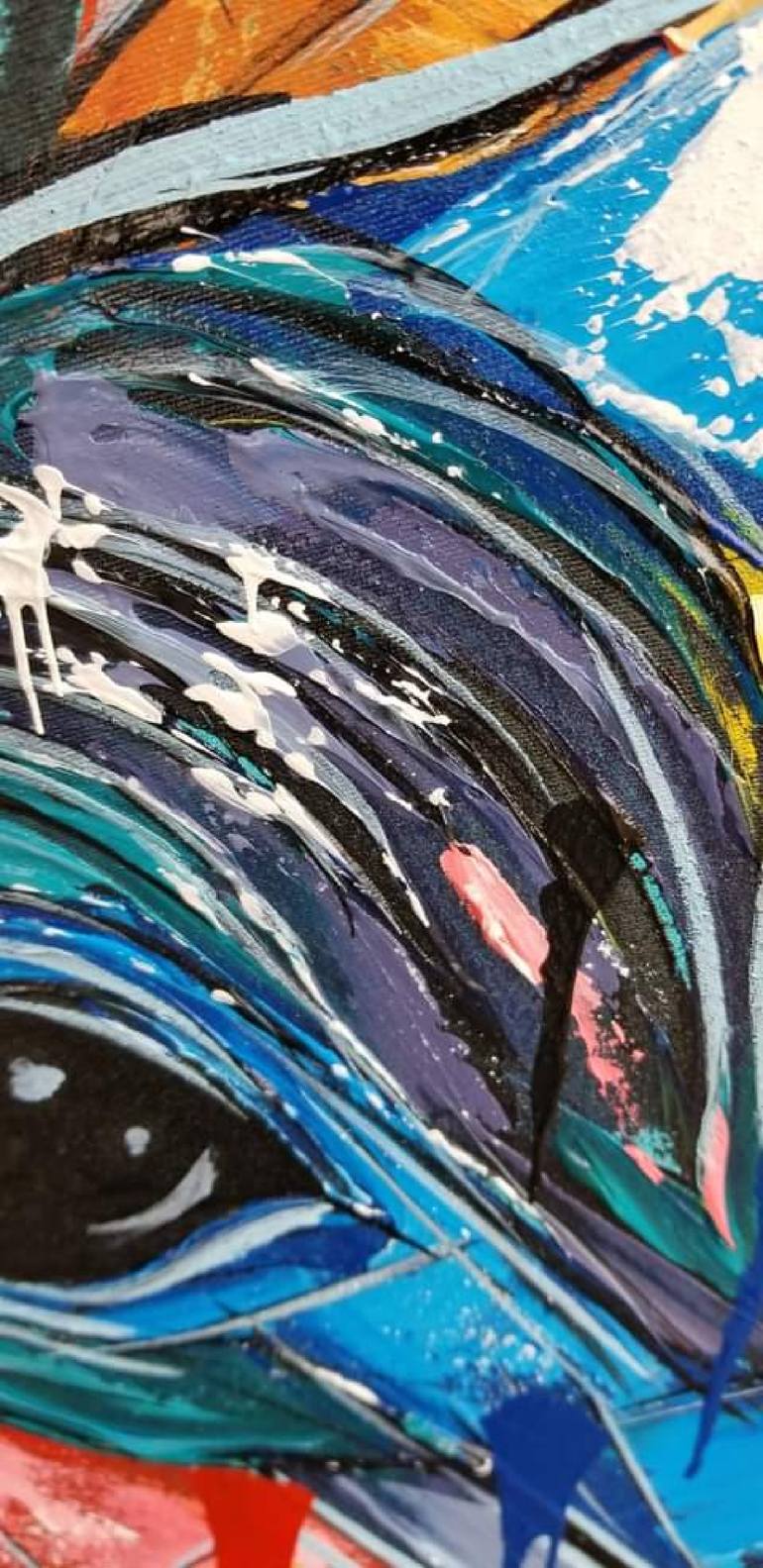 Original Abstract Animal Painting by Kevin Jjagwe