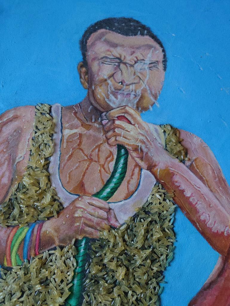 Original Fine Art Portrait Painting by Thokozani Khumalo