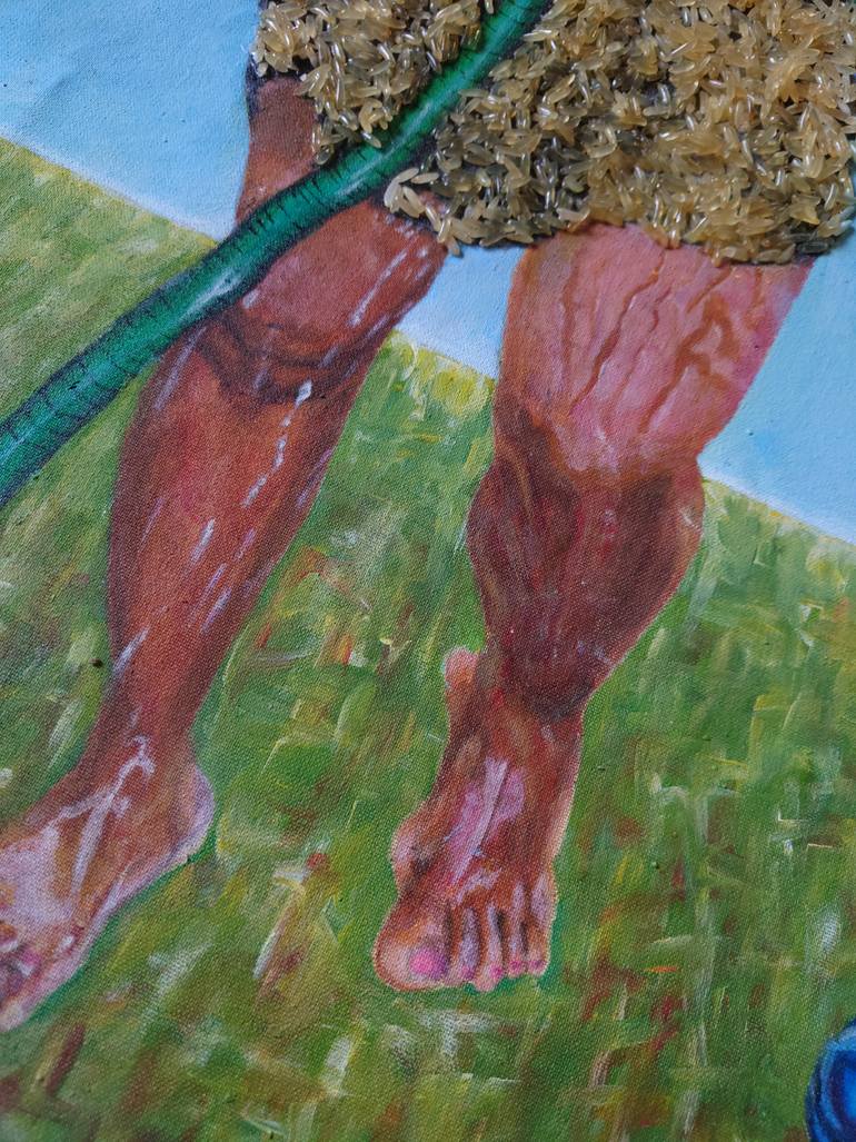 Original Art Deco People Painting by Thokozani Khumalo