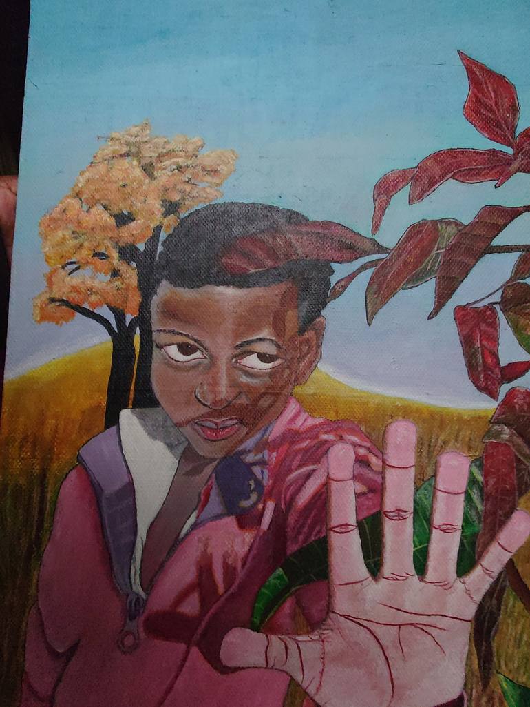 Original Fine Art Kids Painting by Thokozani Khumalo