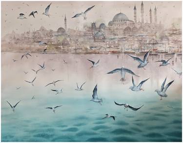 Original Cities Paintings by Zuleyha Aydogdu
