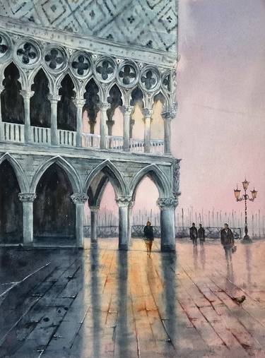 Original Impressionism Cities Paintings by Zuleyha Aydogdu