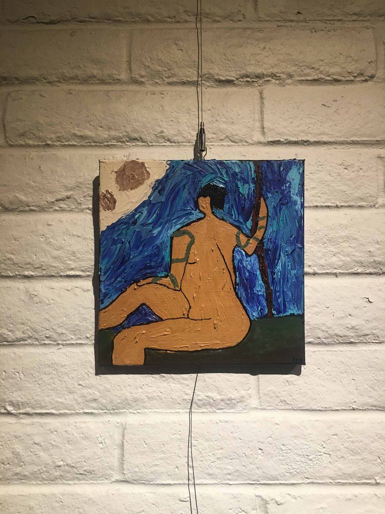 Original Figurative Nude Painting by Paz Zaragoza