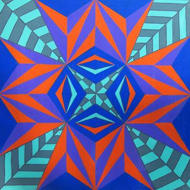 Original Abstract Geometric Paintings by Shay write