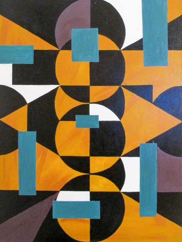 Original Abstract Geometric Paintings by Shay write