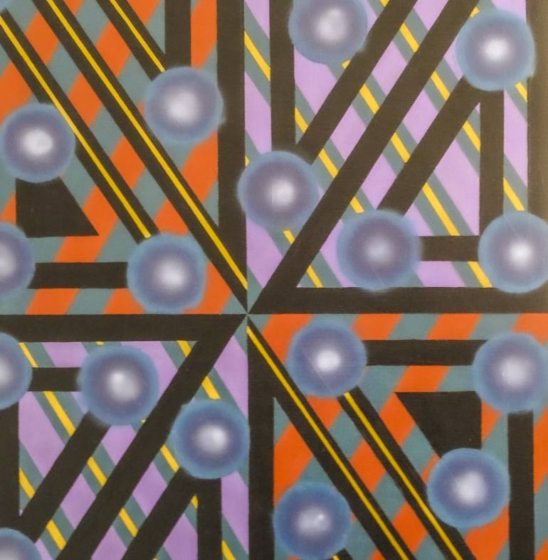 Original Abstract Geometric Painting by Shay write