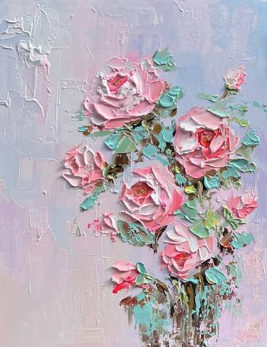 Original Fine Art Floral Paintings by Angela Jeanine