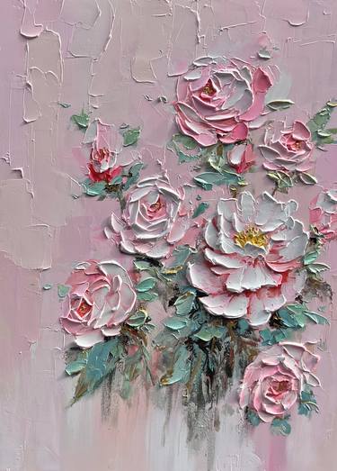 Original Fine Art Floral Paintings by Angela Jeanine