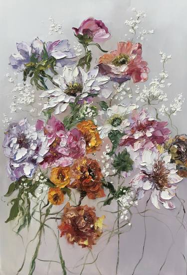 Print of Pop Art Floral Paintings by Angela Jeanine