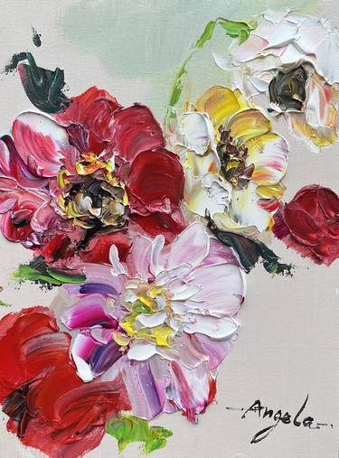 Original Pop Art Floral Paintings by Angela Jeanine