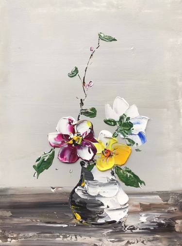 Print of Pop Art Floral Paintings by Angela Jeanine
