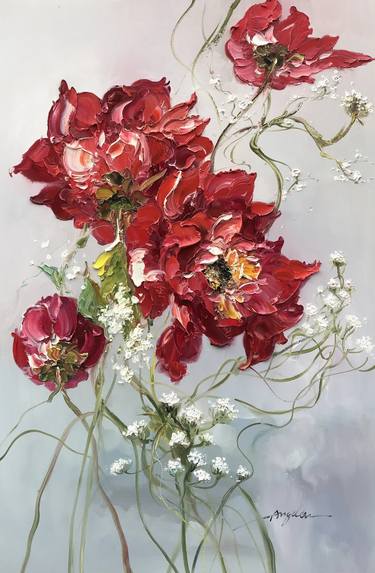 Original Floral Paintings by Angela Jeanine