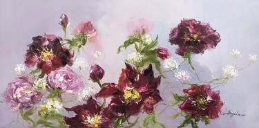 Original Pop Art Floral Painting by Angela Jeanine