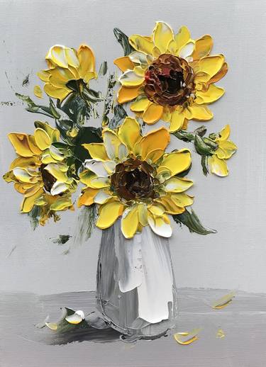 Sunflowers In Small Vase thumb