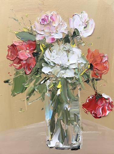 Original Abstract Floral Paintings by Angela Jeanine