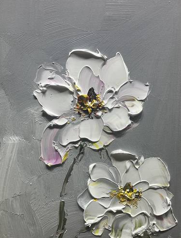 Original Abstract Floral Paintings by Angela Jeanine