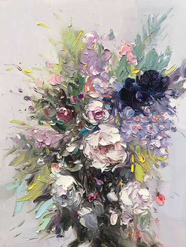 Print of Abstract Floral Paintings by Angela Jeanine