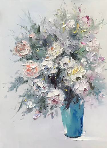Original Abstract Floral Paintings by Angela Jeanine