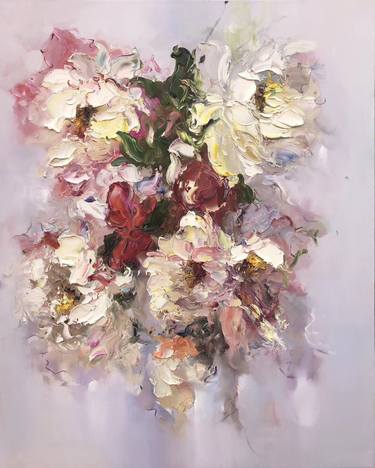 Original Abstract Floral Paintings by Angela Jeanine