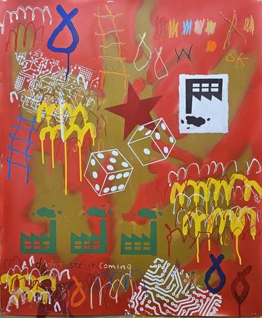 Original Abstract Expressionism Abstract Mixed Media by Peter Pryor
