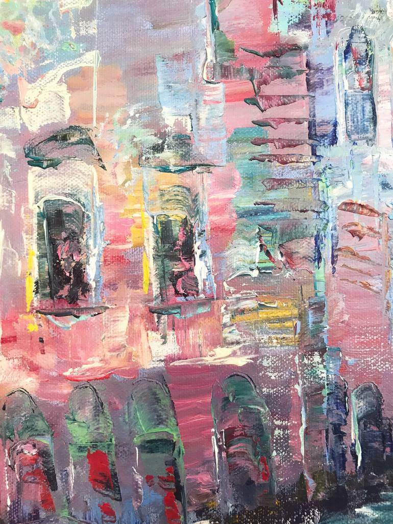 Original Abstract Expressionism Architecture Painting by Nika Mayer