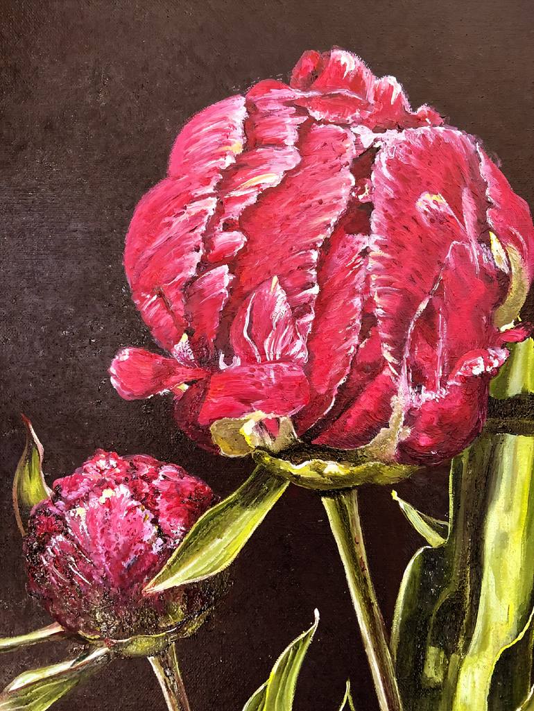 Original Classicism Floral Painting by Nika Mayer
