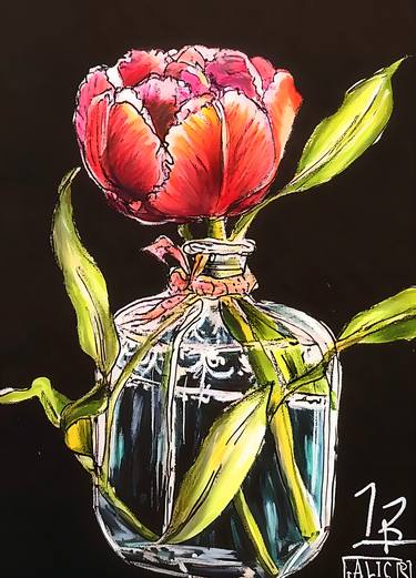 Original Expressionism Still Life Digital by Nika Mayer