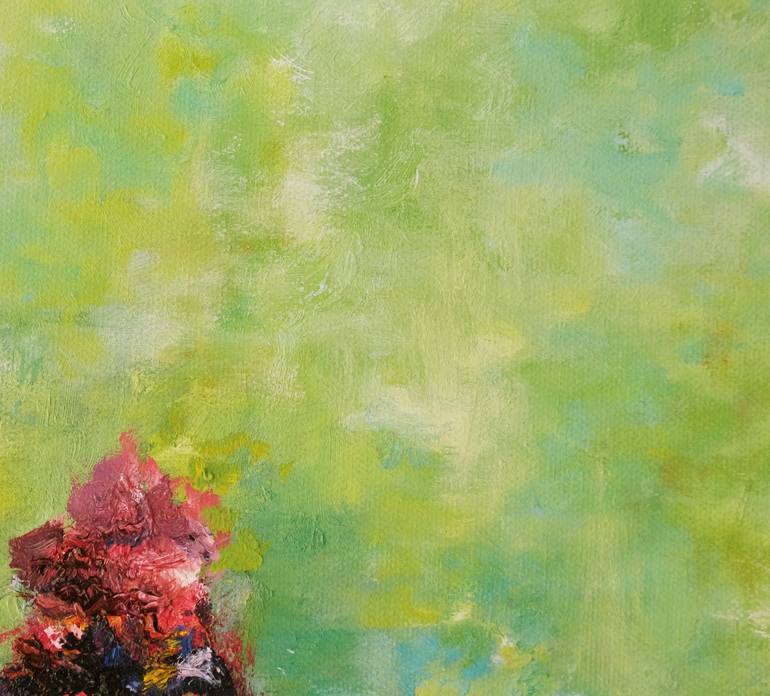 Original Abstract Expressionism Floral Painting by Nika Mayer