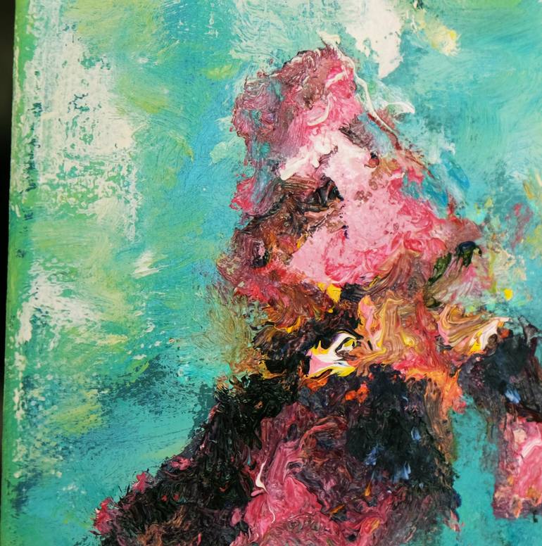 Original Abstract Expressionism Floral Painting by Nika Mayer